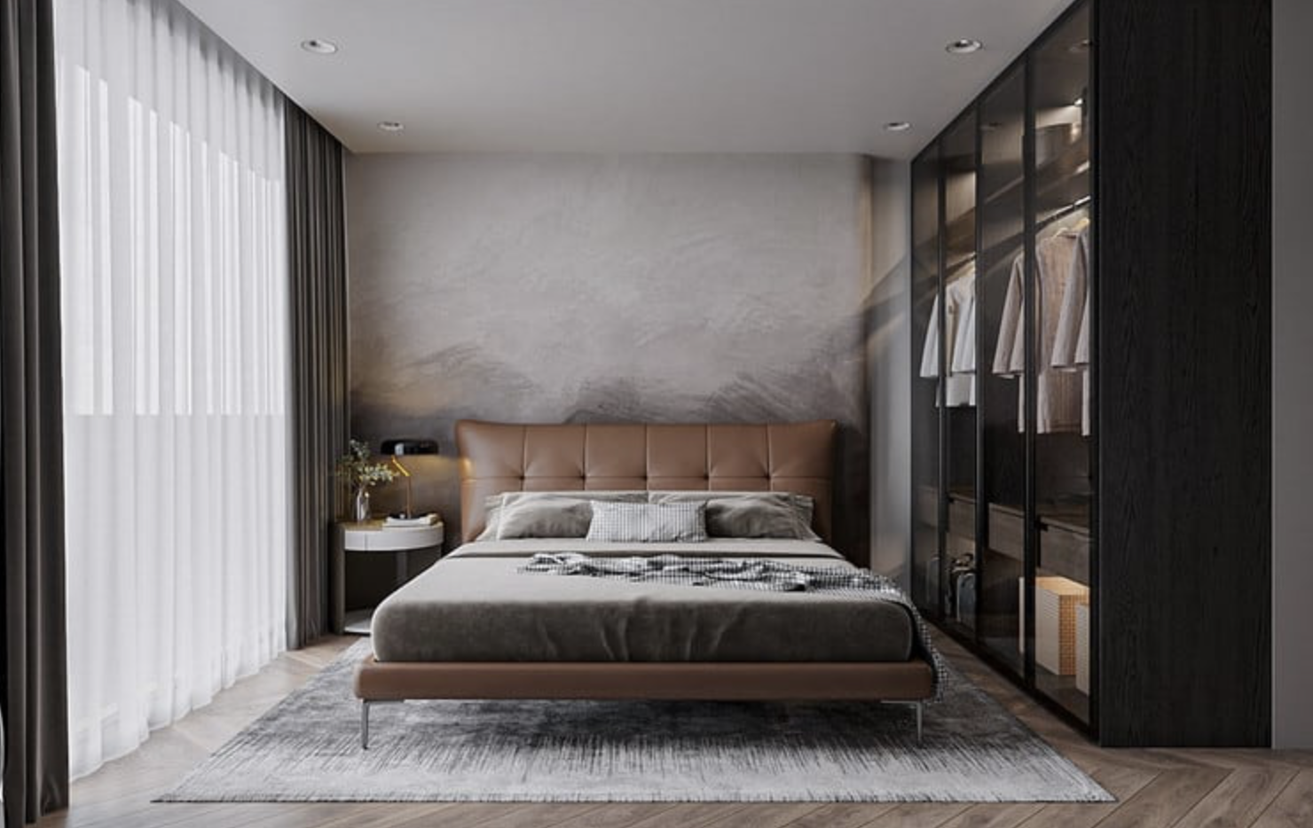 Cho thuê căn góc 3 ngủ view Đường dạo Kimono SA1 The Sakura Vinhomes Smart City 1