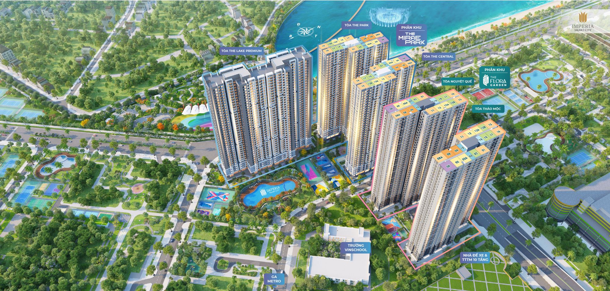 Cho thuê ngay căn hộ 1PN +1 diện tích 43.2m2 tòa l5 - Thảo Mộc Imperia Smart City 4