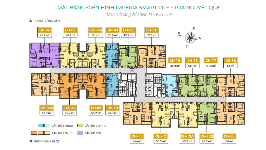 Bán căn hộ studio diện tích 30,9m2 tòa l4 - Nguyệt Quế Imperia Smart City