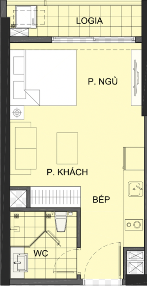 Bán căn Studio full đồ liền tường toà TK1 The Tonkin Vinhomes Smart City