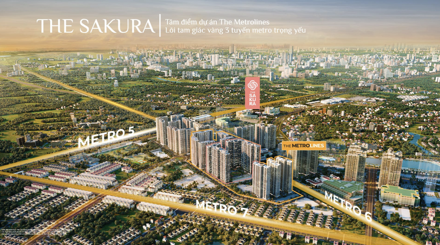 Bán căn 2 phòng ngủ view khu shop toà SA3 The Sakura Vinhomes Smart City