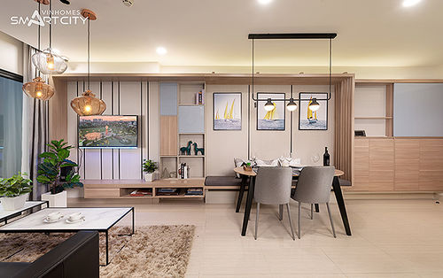 Cho thuê căn hộ 1PN+1 diện tích 43m2 full đồ view nội khu toà S2.05 Vinhomes Smart City