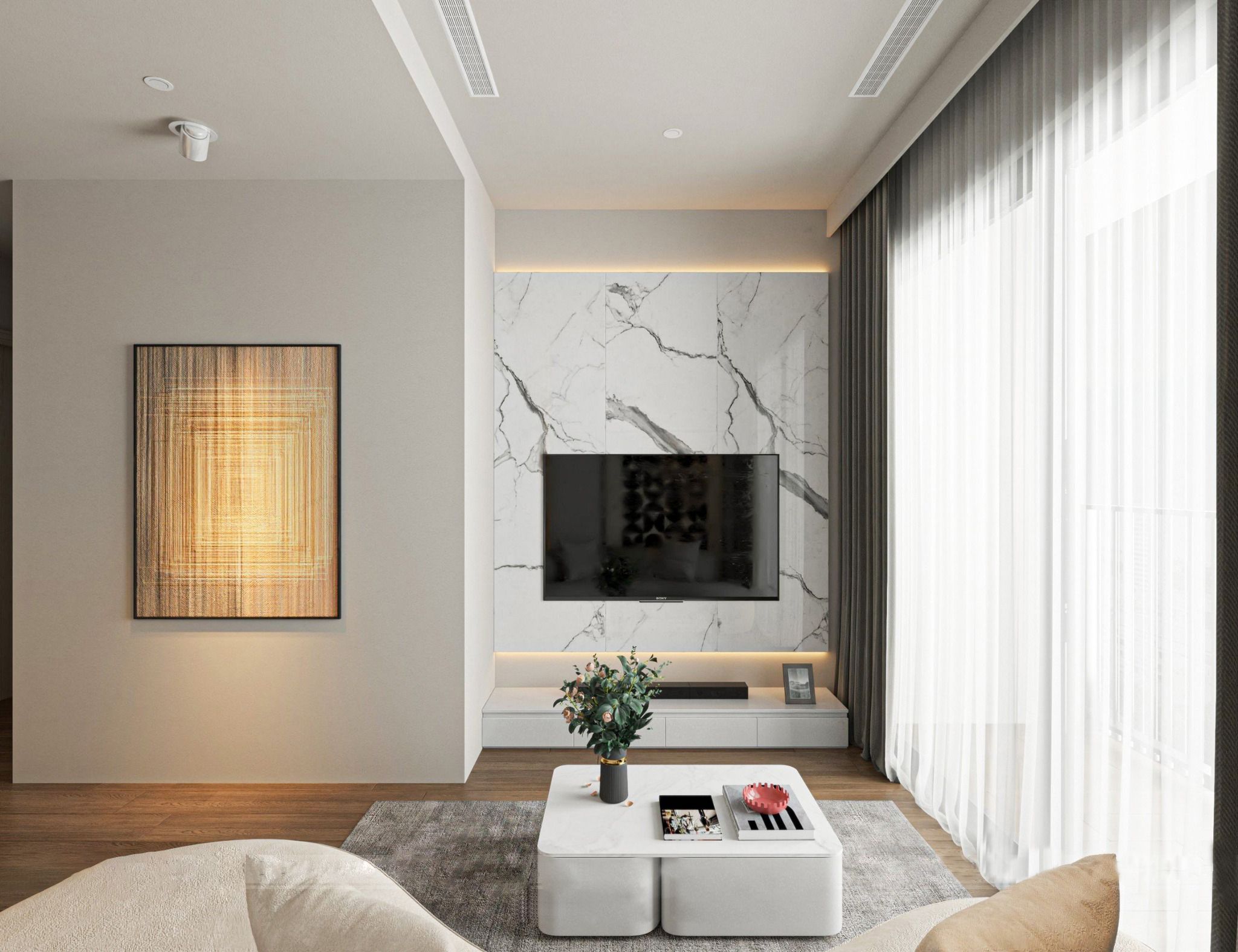Cho thuê căn hộ 2 phòng ngủ 68m2 Masterise Lumiere Evergreen Smart City