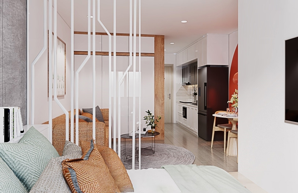 Cho thuê căn hộ 3 phòng ngủ đồ cơ bản toà V2 The Victoria Vinhomes Smart City Tây Mỗ