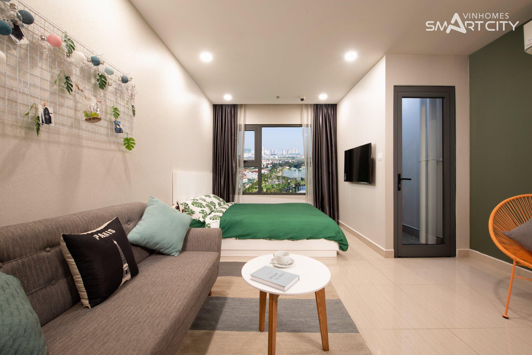 Cho thuê căn Studio diện tích 34m2 view nội khu toà S1.02 The Sapphire 1 Vinhomes Smart City