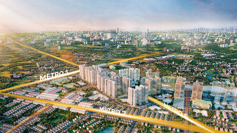 Cho thuê căn hộ chung cư tòa V1, 2, 3 The Victoria Vinhomes Smart City