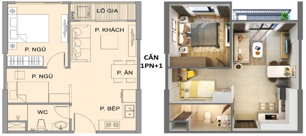 CHO THUÊ CĂN HỘ  1 PHÒNG NGỦ VINHOMES SMART CITY